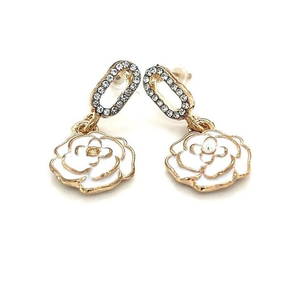 Flower Drop Earrings - Picture 1 of 4